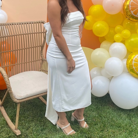 lulus white bow dress - Picture 2 of 7